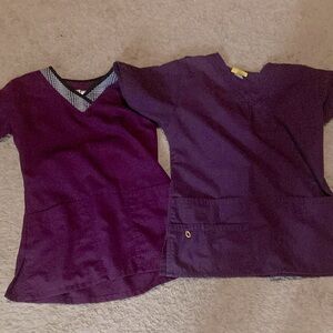 Purple scrub tops